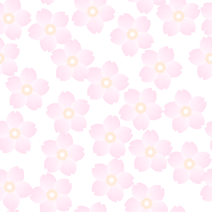 572 サクラの花＞桜（さくら）のテキスタイル図案／非商用無料イラスト