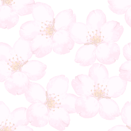574 リアル桜の花＞桜（さくら）のテキスタイル図案／非商用無料イラスト