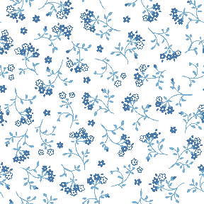 257 ブルー系小花のイラスト総柄
