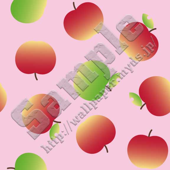 林檎（りんご）＜533 シンプルりんご＞の背景画像・壁紙