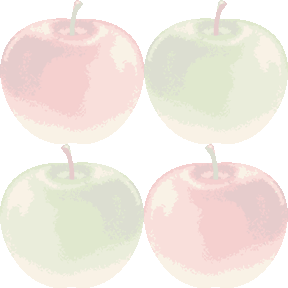 054 ブラシタッチアップル＞アップル・リンゴのテキスタイル図案／非商用無料イラスト