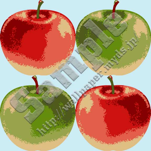 林檎（りんご）＜054 ブラシタッチアップル＞の背景画像・壁紙