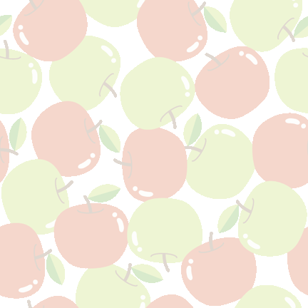 536 赤リンゴ青リンゴ＞アップル・リンゴのテキスタイル図案／非商用無料イラスト