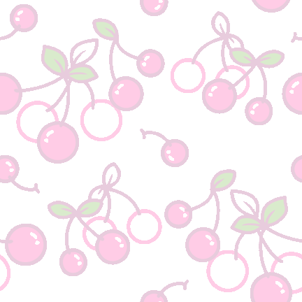 ぴんくの桜ん坊のテキスタイルパターン