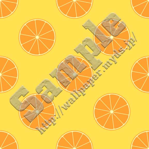 オレンジ＜464 オレンジ水玉＞の背景画像・壁紙