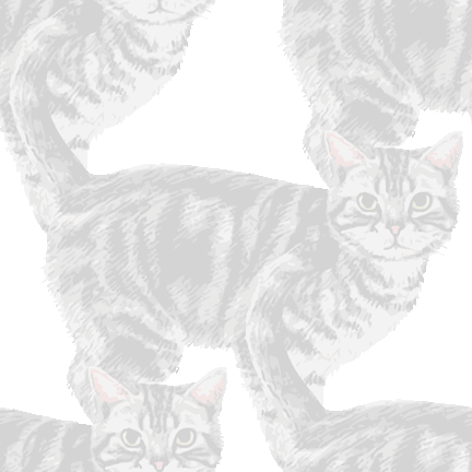 367 リアルあめしょー＞猫（ねこ）のテキスタイル図案／非商用無料イラスト