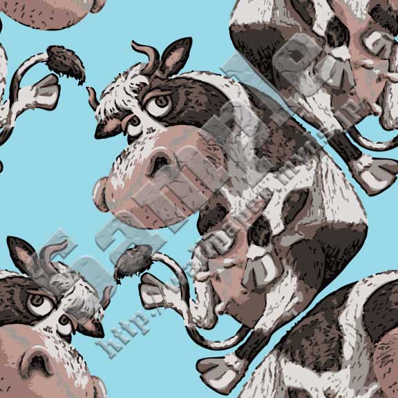 牛（うし）＜011 アニメタッチ乳牛＞の背景画像・壁紙