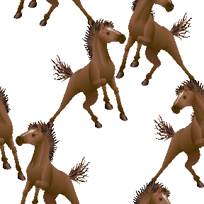 茶色の馬＜馬（うま）のイラスト壁紙／条件付フリー素材