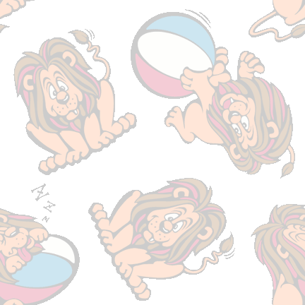342 玉乗りライオン＞獅子（しし・らいおん）のテキスタイル図案／非商用無料イラスト