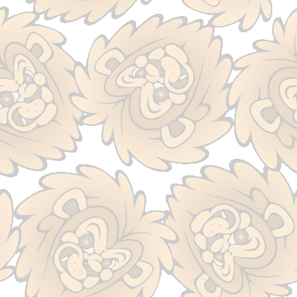 ライオンの顔のテキスタイルパターン