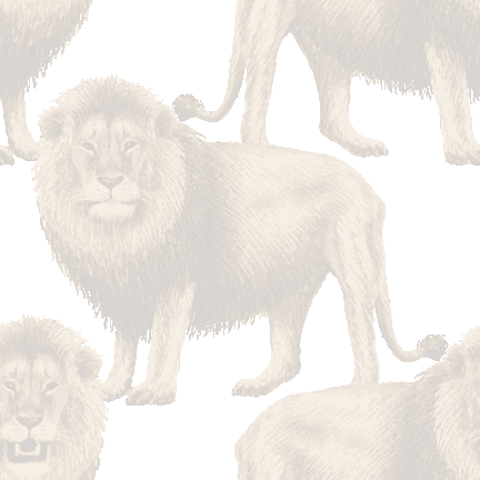 345 リアルらいおん＞獅子（しし・らいおん）のテキスタイル図案／非商用無料イラスト