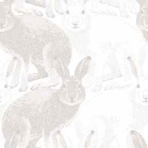 026 雪兎ストライプ＞兎・兔（うさぎ）のテキスタイル図案／非商用無料イラスト