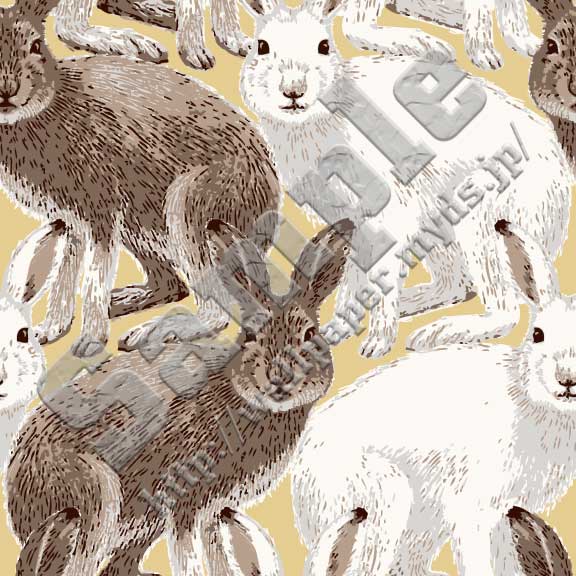 ウサギ＜026 雪兎ストライプ＞の背景画像・壁紙