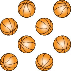 395 バスケットボール水玉の携帯背景画像