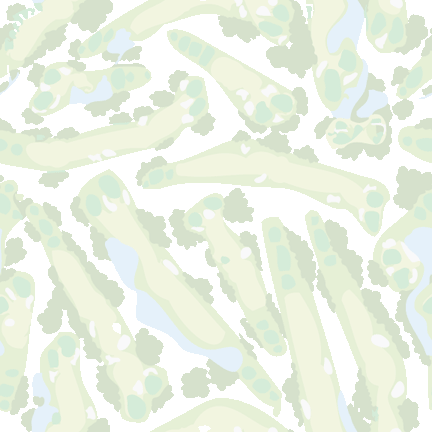 ゴルフ場コースマップのテキスタイルパターン