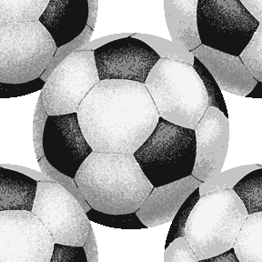 404 点描サッカーボールのテキスタイル図案