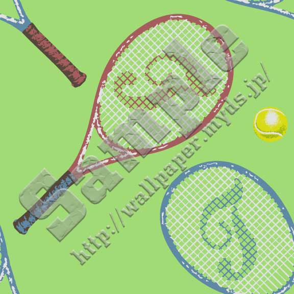 テニス＜379 テニスラケット＆ぼーる＞の背景画像・壁紙